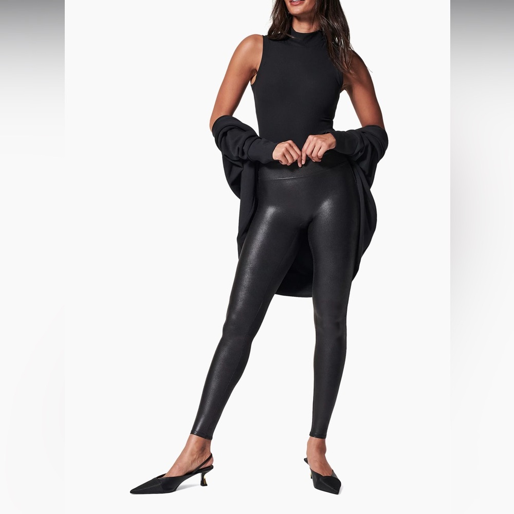 Spanx Women’s Faux Leather High Rise Leggings